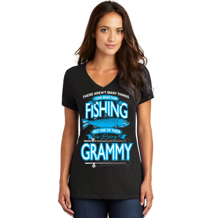 Love Being Grammy More Than Fishing Women's V-Neck T-Shirt