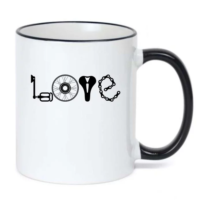 Love Bicycle Bike Cycling Black Color Changing Mug