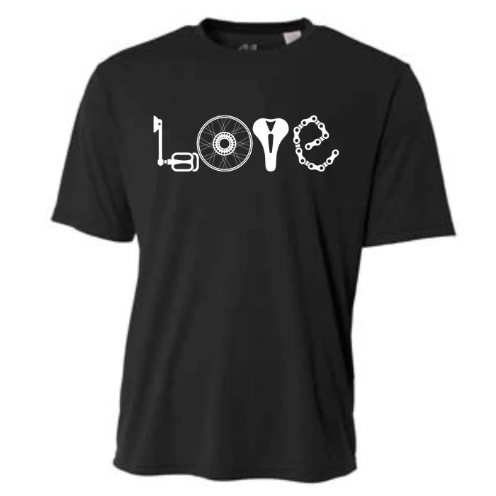 Love Bicycle Bike Cycling Cooling Performance Crew T-Shirt