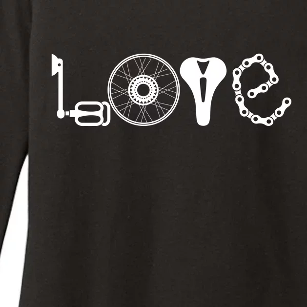 Love Bicycle Bike Cycling Womens CVC Long Sleeve Shirt