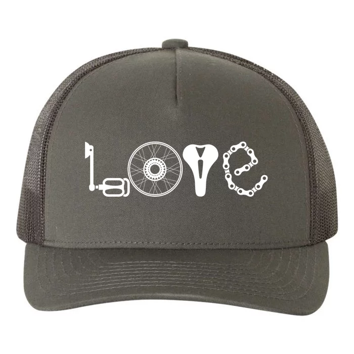 Love Bicycle Bike Cycling Yupoong Adult 5-Panel Trucker Hat