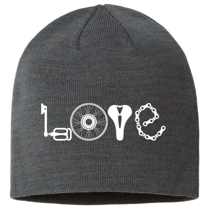 Love Bicycle Bike Cycling 8 1/2in Sustainable Knit Beanie