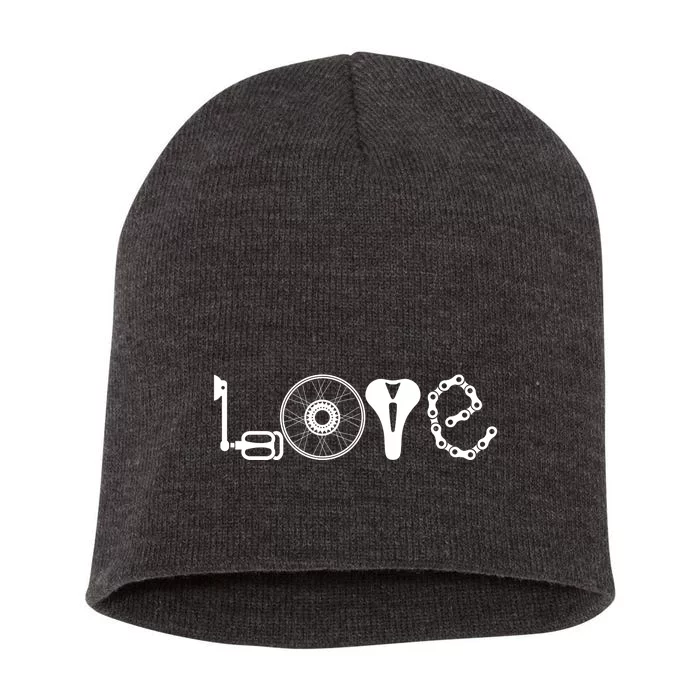 Love Bicycle Bike Cycling Short Acrylic Beanie