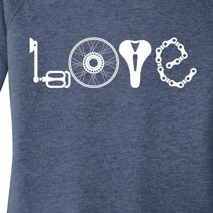 Love Bicycle Bike Cycling Women's Perfect Tri Tunic Long Sleeve Shirt