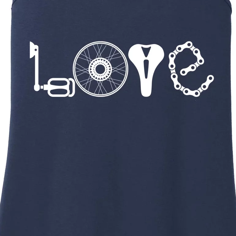 Love Bicycle Bike Cycling Ladies Essential Tank