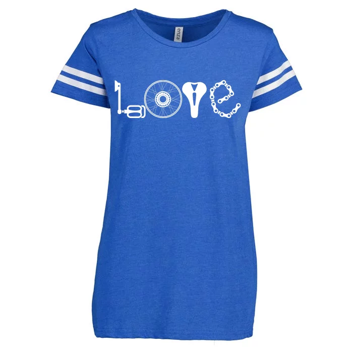 Love Bicycle Bike Cycling Enza Ladies Jersey Football T-Shirt