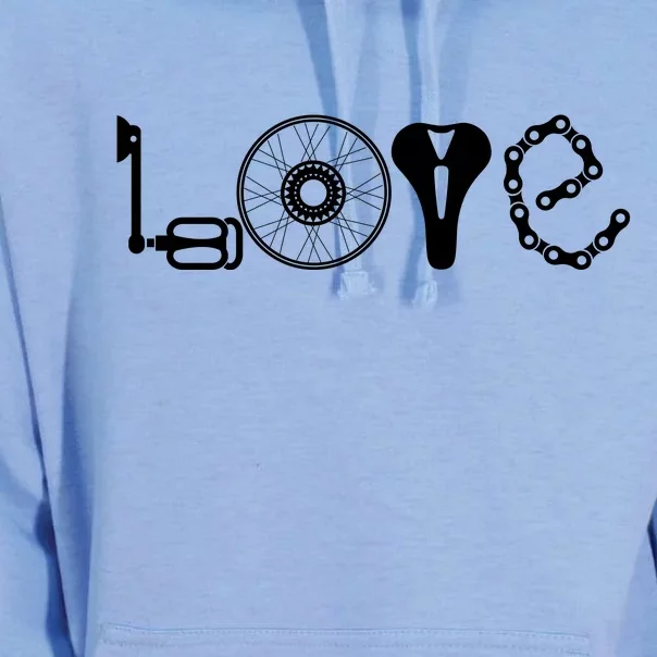 Love Bicycle Bike Cycling Unisex Surf Hoodie