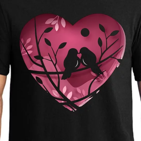 Love Birds Hollow Heart Pajama Set