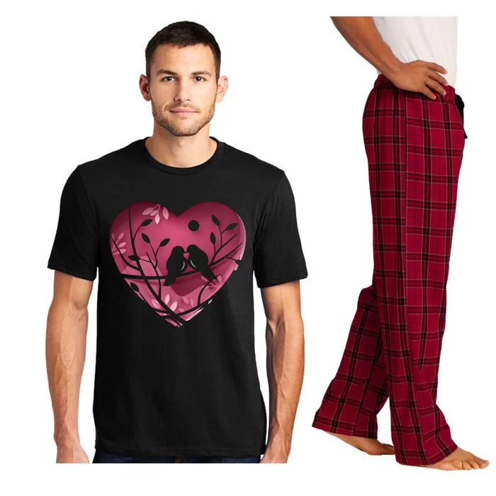 Love Birds Hollow Heart Pajama Set