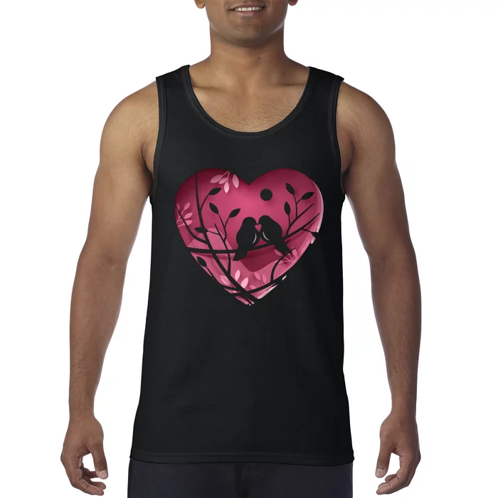 Love Birds Hollow Heart Tank Top