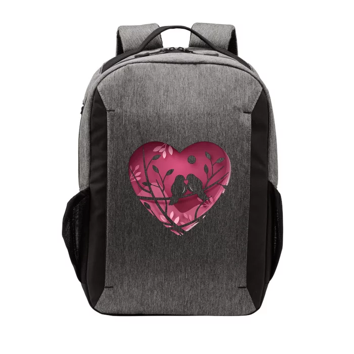 Love Birds Hollow Heart Vector Backpack