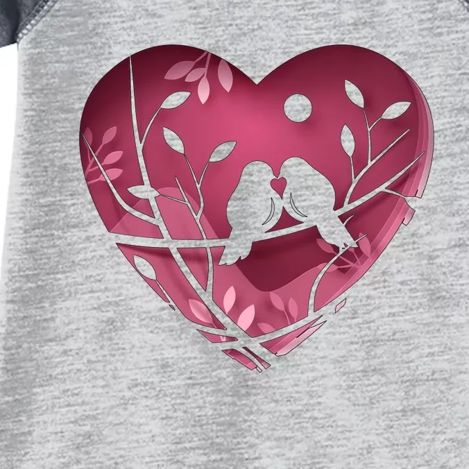 Love Birds Hollow Heart Infant Baby Jersey Bodysuit