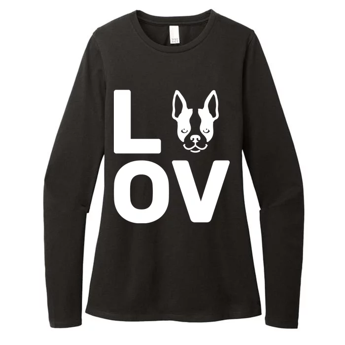 Love Boston Terrier Womens CVC Long Sleeve Shirt