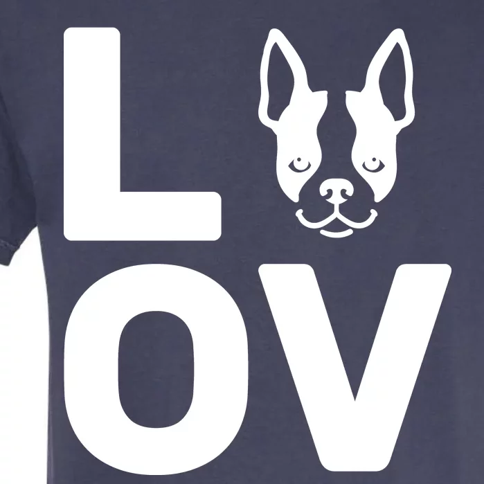 Love Boston Terrier Garment-Dyed Heavyweight T-Shirt