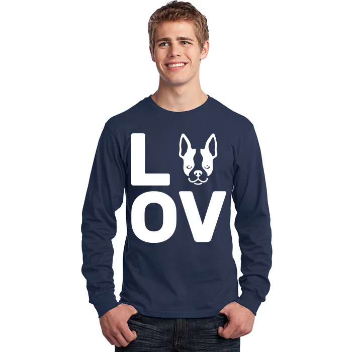 Love Boston Terrier Long Sleeve Shirt