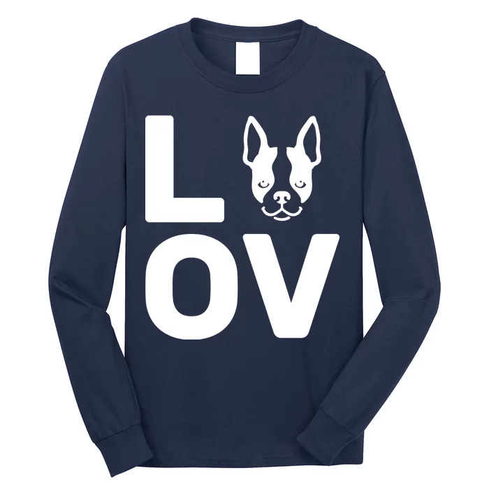 Love Boston Terrier Long Sleeve Shirt