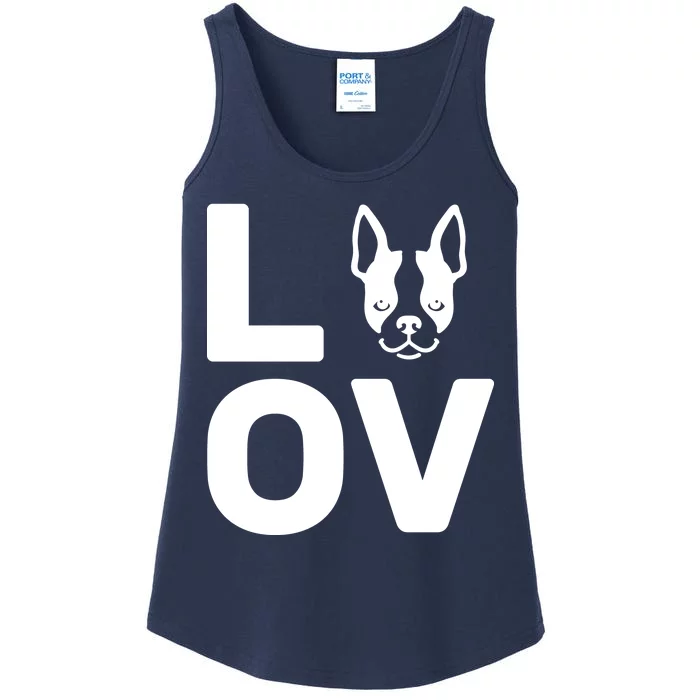 Love Boston Terrier Ladies Essential Tank