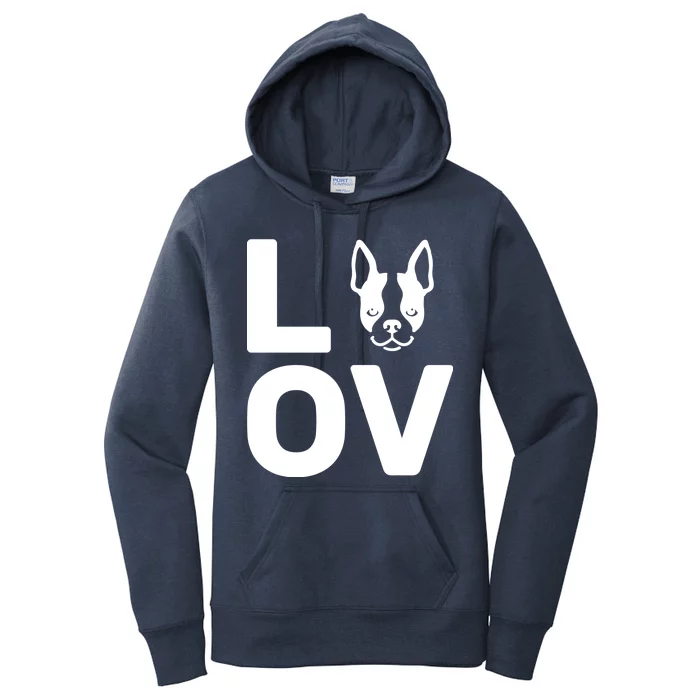 Love Boston Terrier Women's Pullover Hoodie