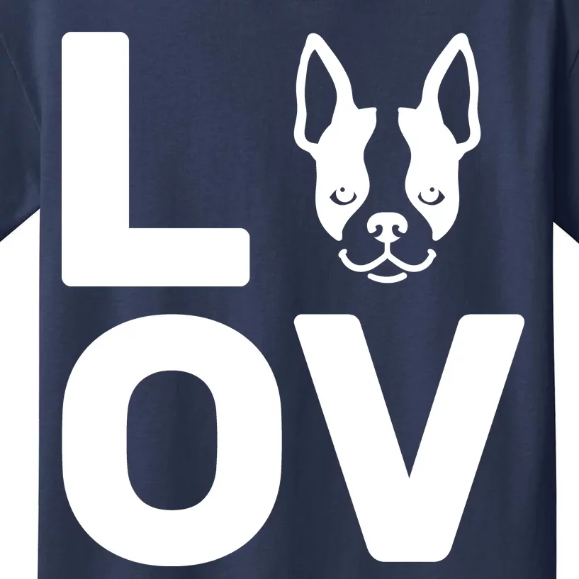 Love Boston Terrier Kids T-Shirt