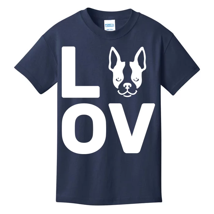 Love Boston Terrier Kids T-Shirt