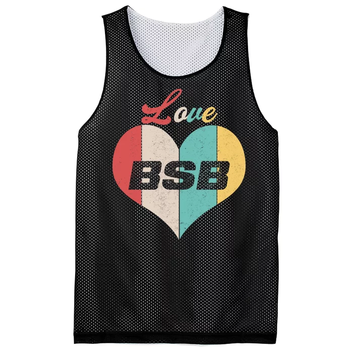 Love BSB Vintage Music Mesh Reversible Basketball Jersey Tank