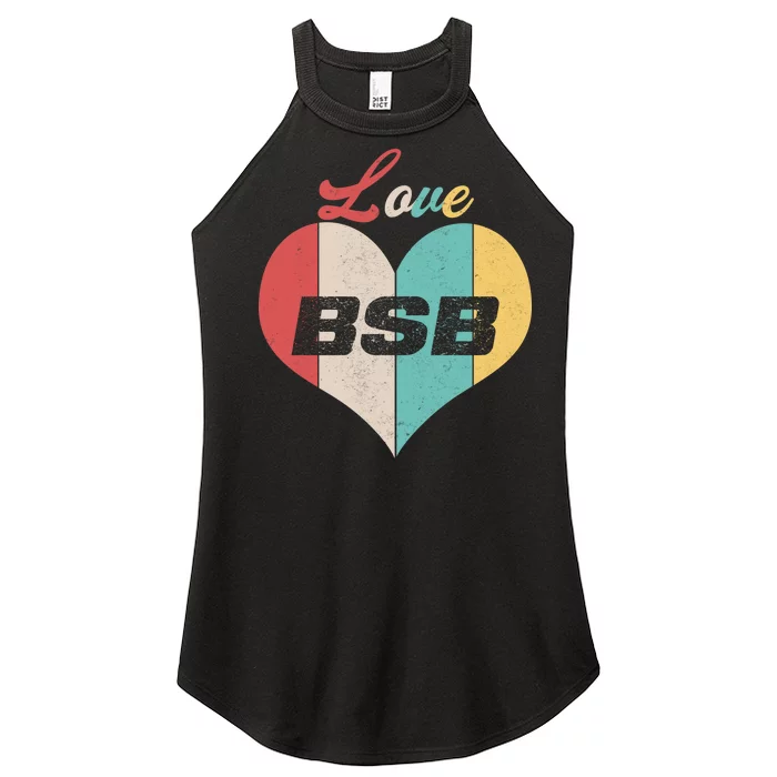 Love BSB Vintage Music Women’s Perfect Tri Rocker Tank