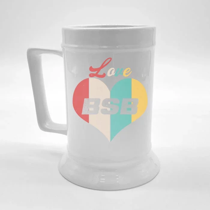 Love BSB Vintage Music Front & Back Beer Stein