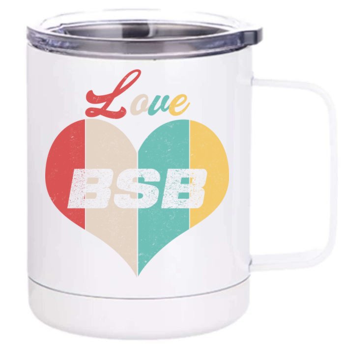 Love BSB Vintage Music Front & Back 12oz Stainless Steel Tumbler Cup