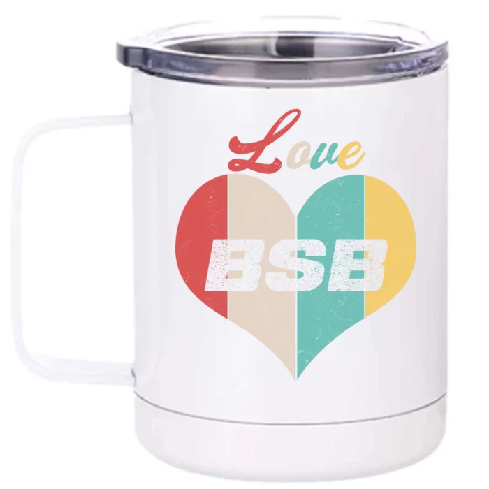 Love BSB Vintage Music Front & Back 12oz Stainless Steel Tumbler Cup