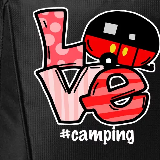 Love Camping Cartoon City Backpack