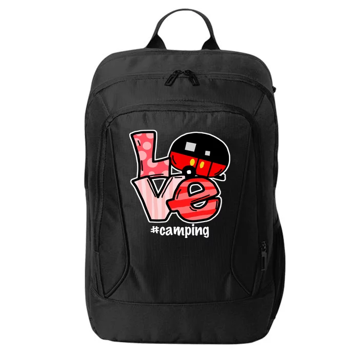 Love Camping Cartoon City Backpack