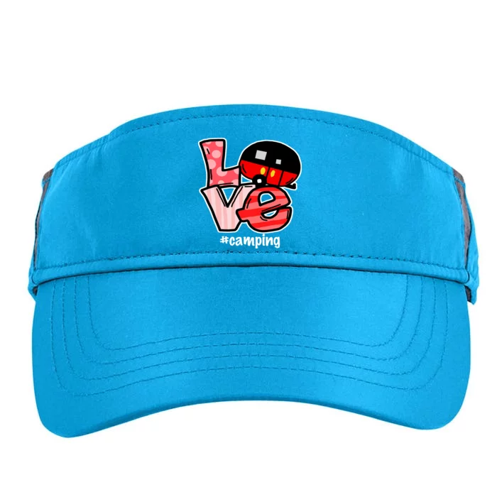 Love Camping Cartoon Adult Drive Performance Visor