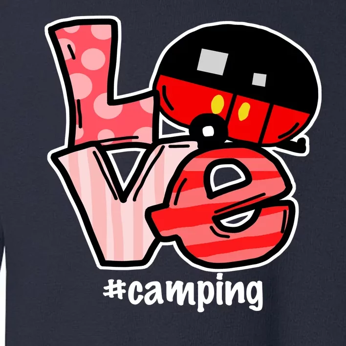 Love Camping Cartoon Toddler Sweatshirt