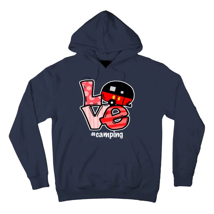 Love Camping Cartoon Tall Hoodie