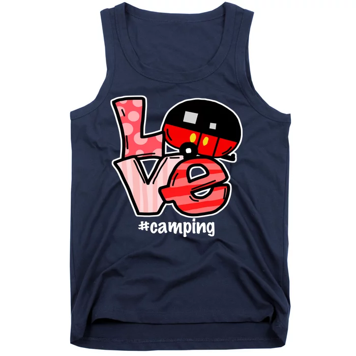 Love Camping Cartoon Tank Top