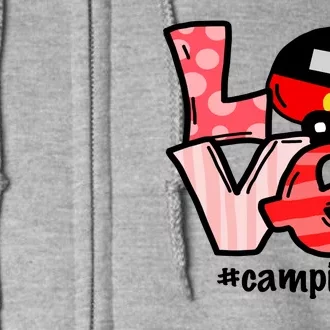 Love Camping Cartoon Full Zip Hoodie