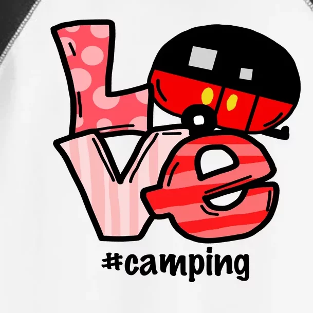 Love Camping Cartoon Toddler Fine Jersey T-Shirt