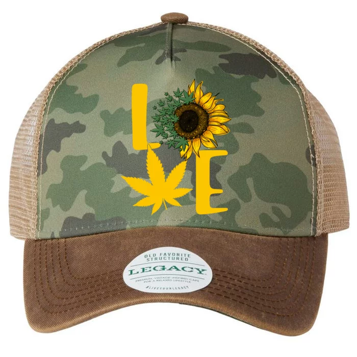 Love Cannabis Sunflower Legacy Tie Dye Trucker Hat