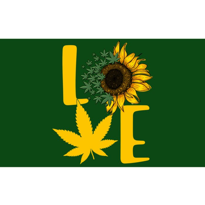 Love Cannabis Sunflower Bumper Sticker