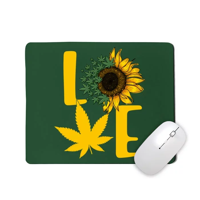 Love Cannabis Sunflower Mousepad