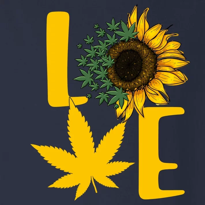 Love Cannabis Sunflower Toddler Long Sleeve Shirt