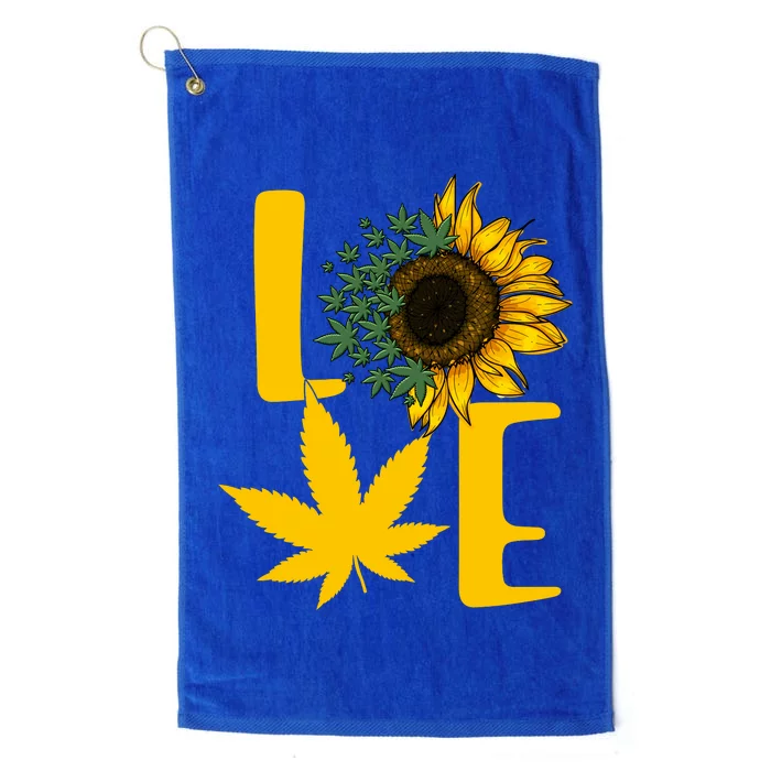 Love Cannabis Sunflower Platinum Collection Golf Towel