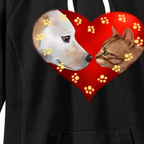 Love Cats and Dogs Women's Fleece Hoodie