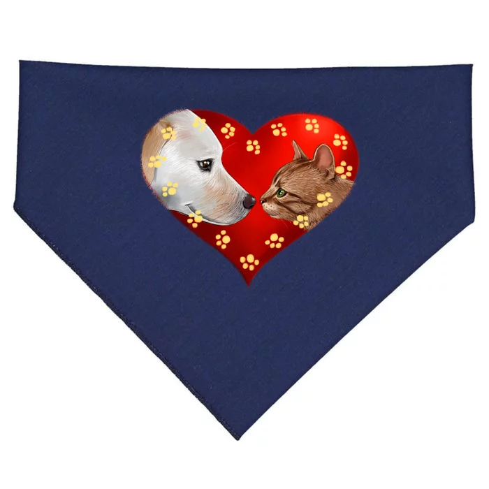 Love Cats and Dogs USA-Made Doggie Bandana