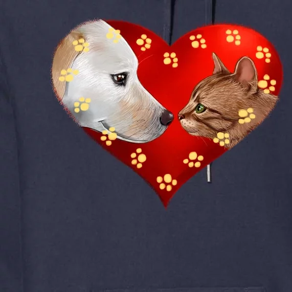 Love Cats and Dogs Premium Hoodie