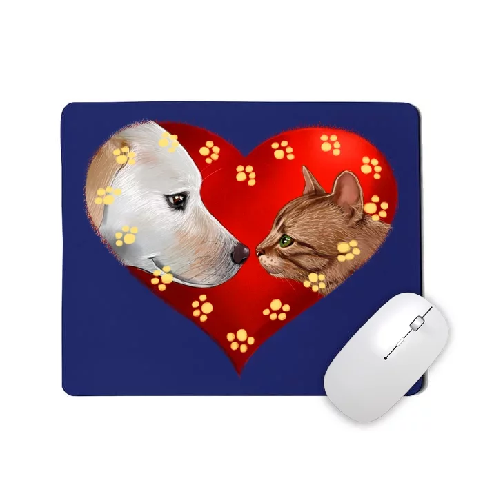 Love Cats and Dogs Mousepad