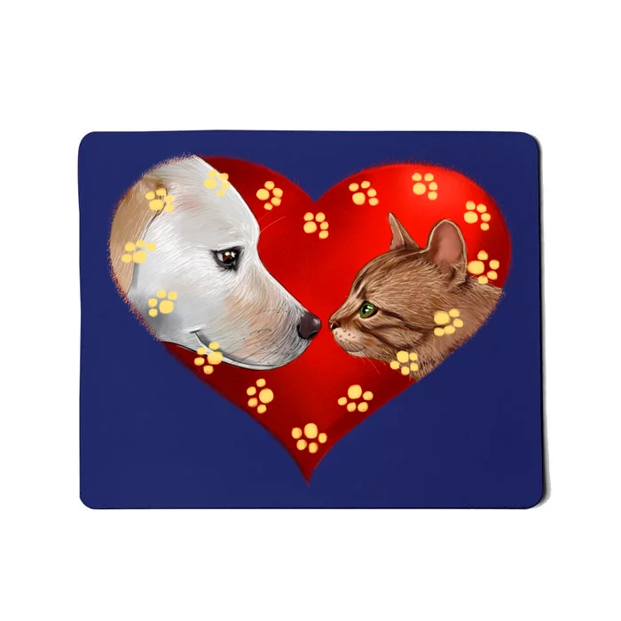 Love Cats and Dogs Mousepad