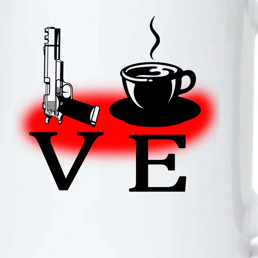 Love Coffee And Guns Black Color Changing Mug