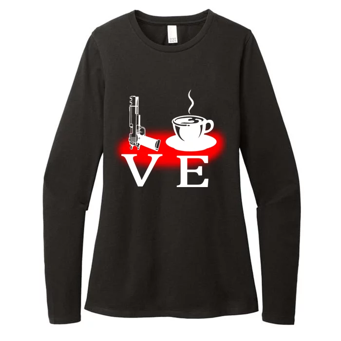 Love Coffee And Guns Womens CVC Long Sleeve Shirt