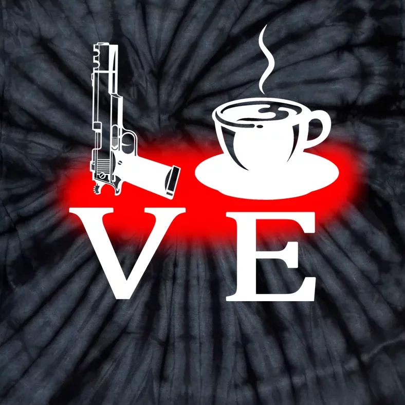 Love Coffee And Guns Tie-Dye T-Shirt